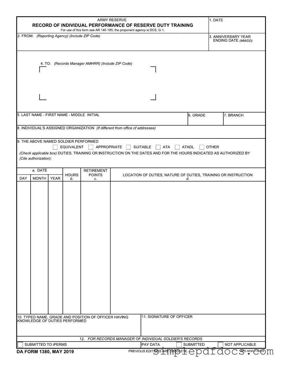 Fill Your Da 1380 Form