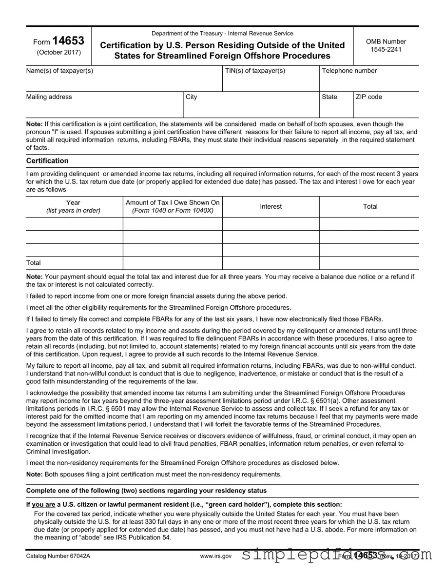 Fill Your 14653 Form