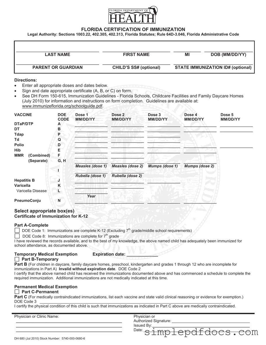 Fill Your 680 Form