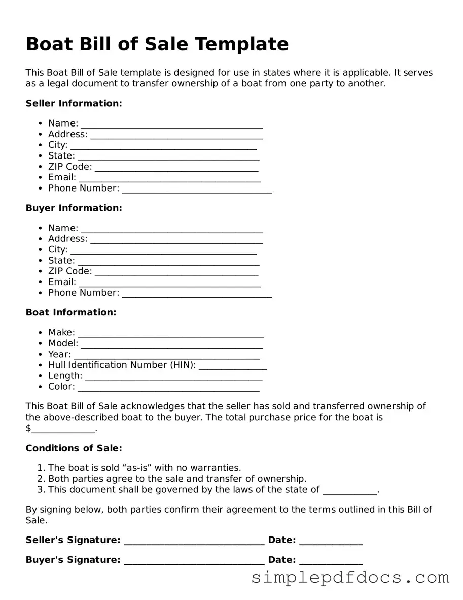 Attorney-Approved Boat Bill of Sale Form