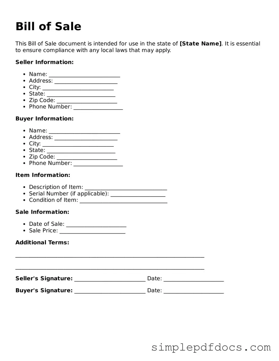 Attorney-Approved Bill of Sale Form