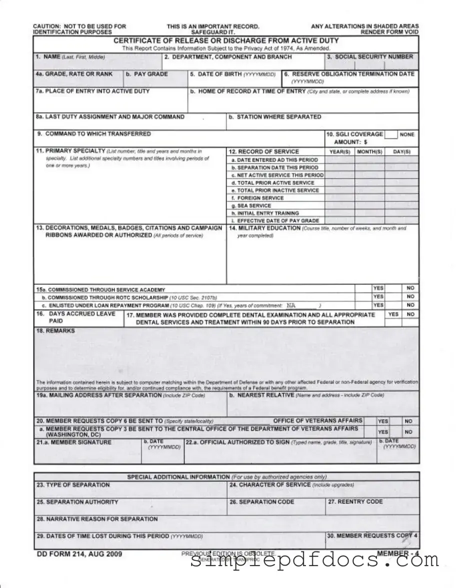 Fill Your Dd 214 Form