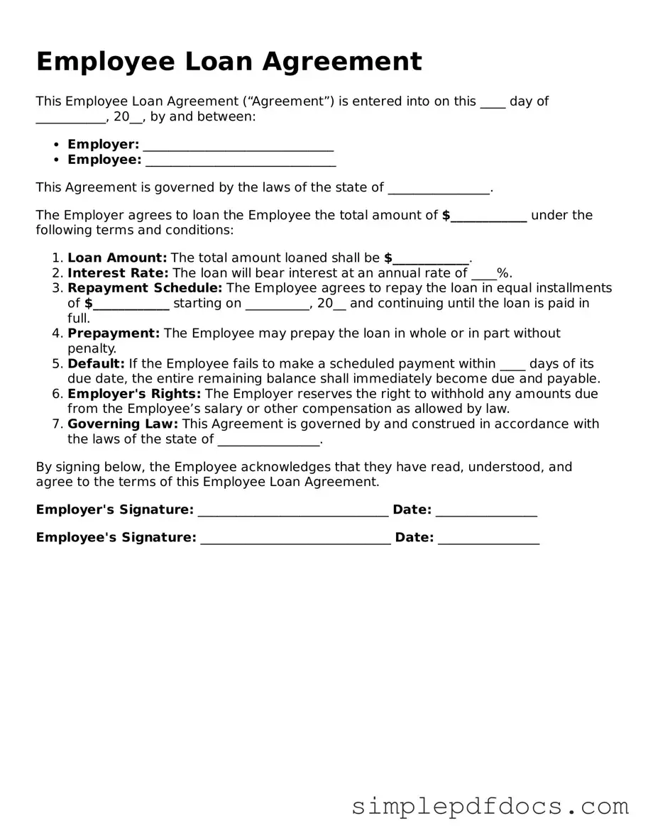 Attorney-Approved Employee Loan Agreement Form