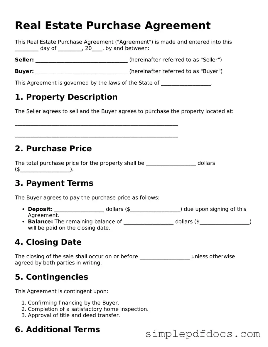 Attorney-Approved Real Estate Purchase Agreement Form
