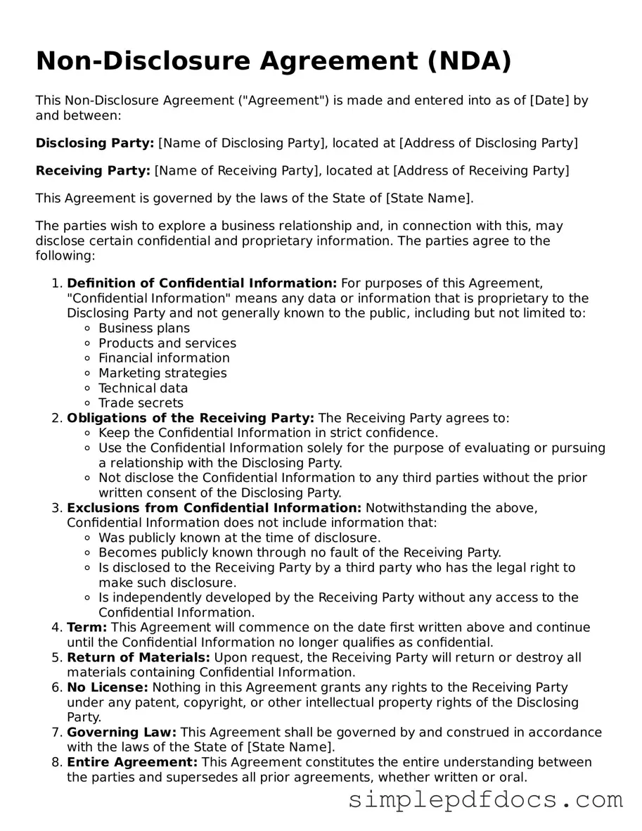 Attorney-Approved Non-disclosure Agreement Form