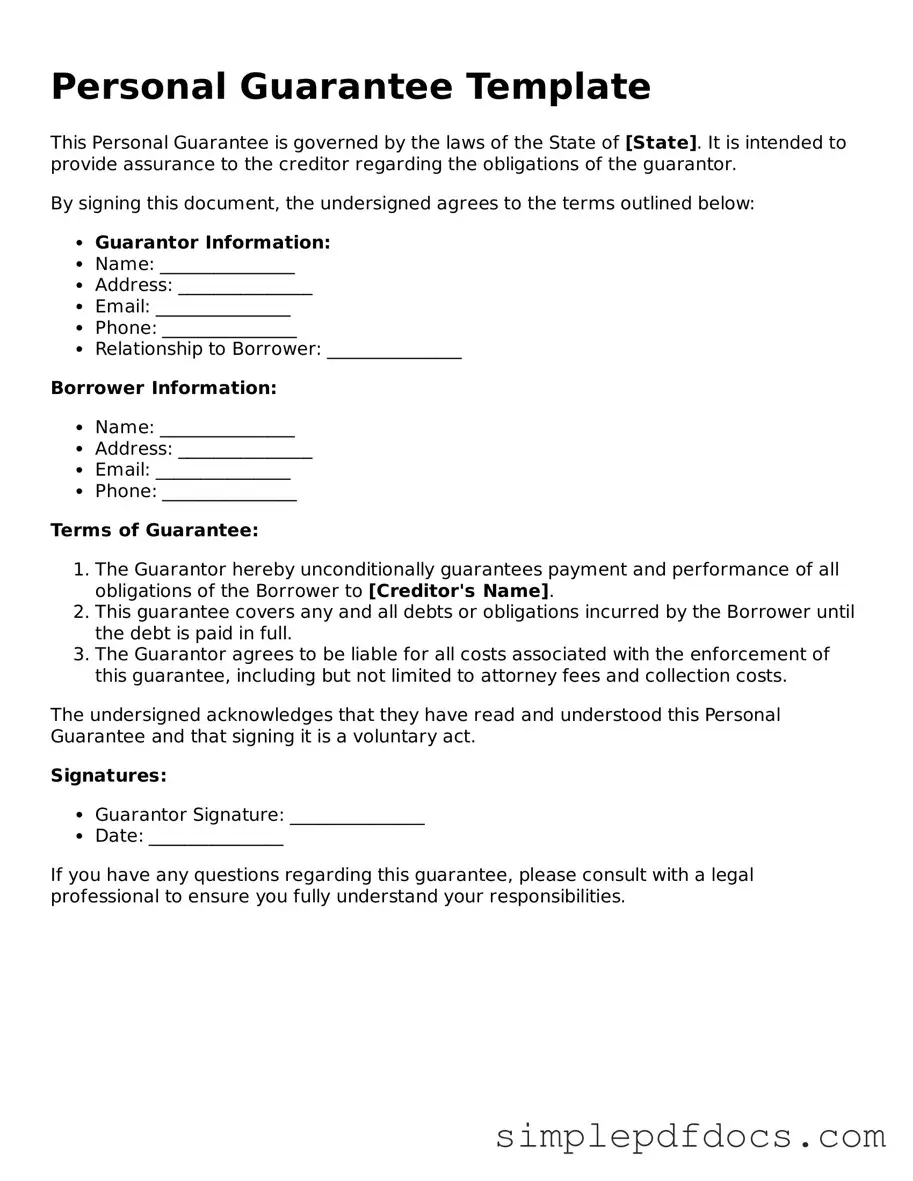 Attorney-Approved Personal Guarantee Form