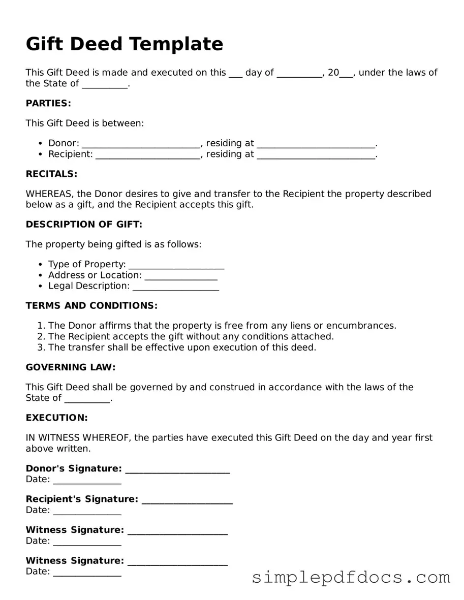 Attorney-Approved Gift Deed Form