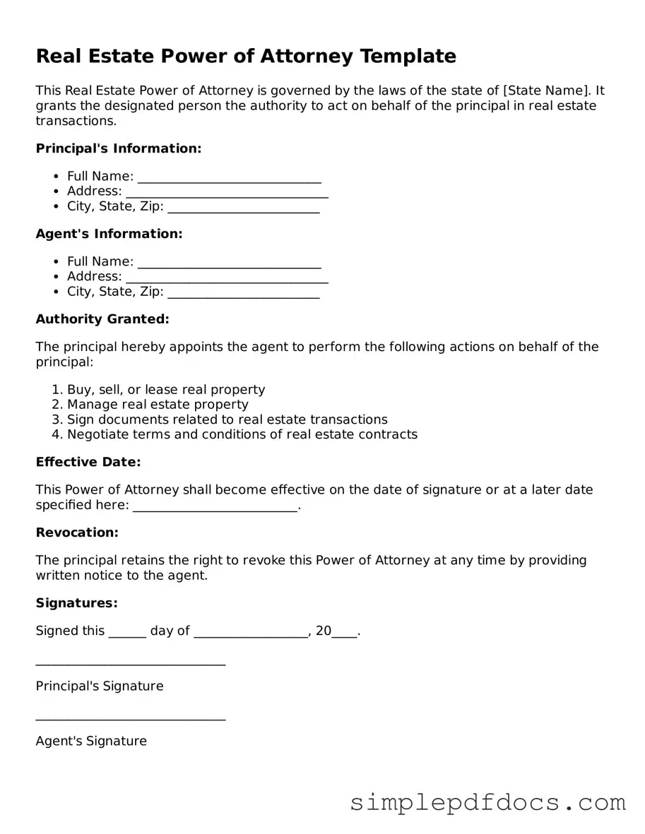 Attorney-Approved Real Estate Power of Attorney Form