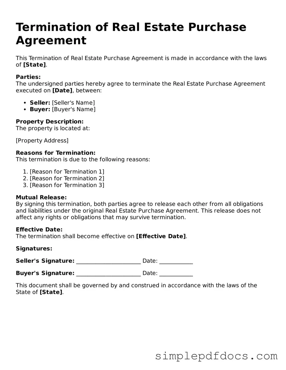 Attorney-Approved Termination of Real Estate Purchase Agreement Form