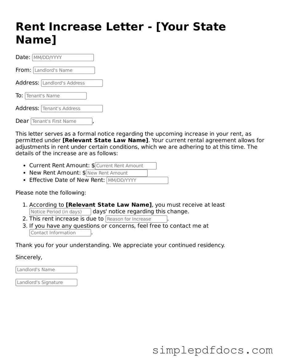 Attorney-Approved Rent Increase Letter Form