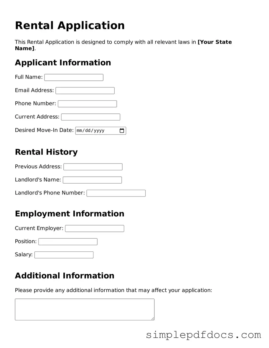 Attorney-Approved Rental Application Form