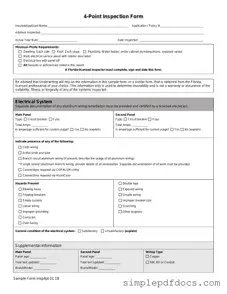 Fill Your 4 Point Inspection Form