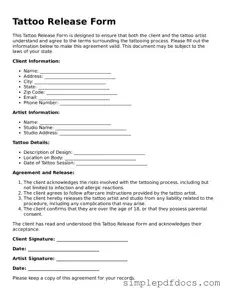Attorney-Approved Tattoo Release Form