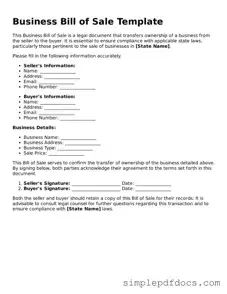 Attorney-Approved Business Bill of Sale Form