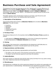 Attorney-Approved Business Purchase and Sale Agreement Form
