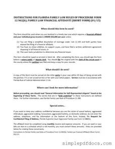 Fill Your Florida Financial Affidavit Short 12.902(b) Form