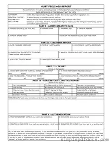 Fill Your Hurt Feelings Report Form