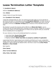 Attorney-Approved Lease Termination Letter Form