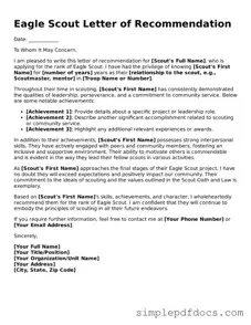 Attorney-Approved Eagle Scout Letter of Recommendation Form