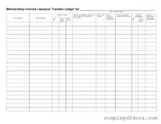 Fill Your Membership Ledger Form