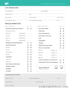 Fill Your Lyft Inspection Form