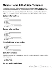 Attorney-Approved Mobile Home Bill of Sale Form