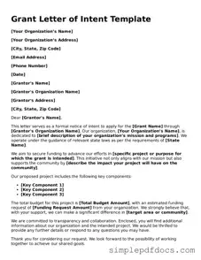 Attorney-Approved Grant Letter of Intent Form