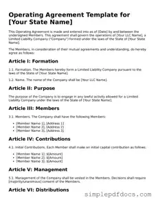 Attorney-Approved Operating Agreement Form