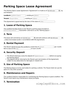 Attorney-Approved Parking Space Lease Agreement Form
