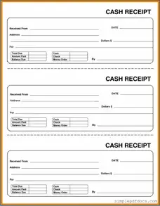 Fill Your Cash Receipt Form