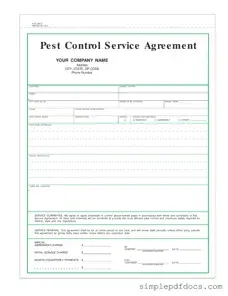 Fill Your Pest Control Contract Form
