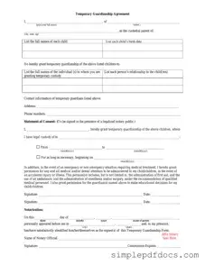 Fill Your Temporary Custody Form