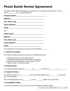 Attorney-Approved Photo Booth Rental Agreement Form