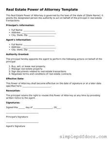 Attorney-Approved Real Estate Power of Attorney Form