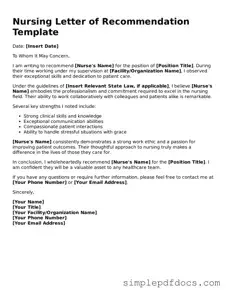 Attorney-Approved Nursing Letter of Recommendation Form