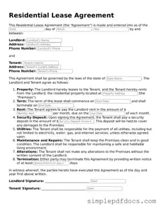 Attorney-Approved Residential Lease Agreement Form