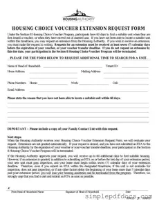 Fill Your Section 8 Voucher Extension Form