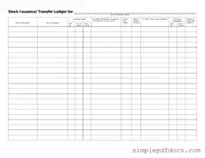 Fill Your Stock Transfer Ledger Form