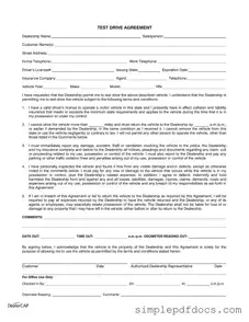 Fill Your Test Drive Form