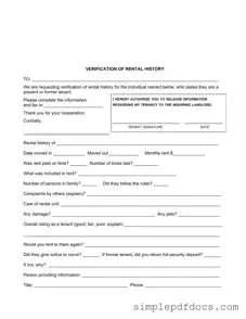 Fill Your Verification Rental Form