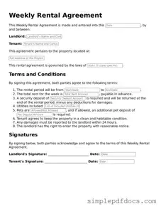 Attorney-Approved Weekly Rental Agreement Form