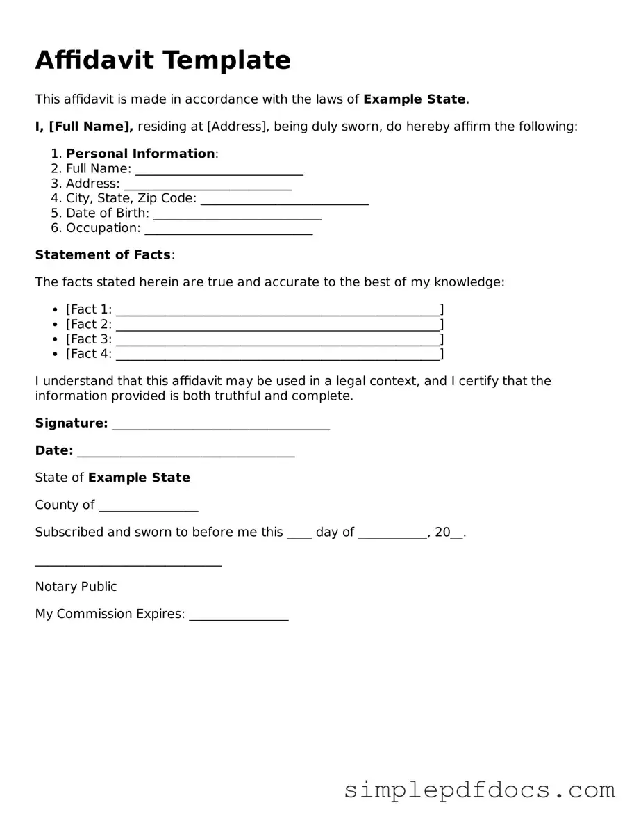 Attorney-Approved Affidavit Form